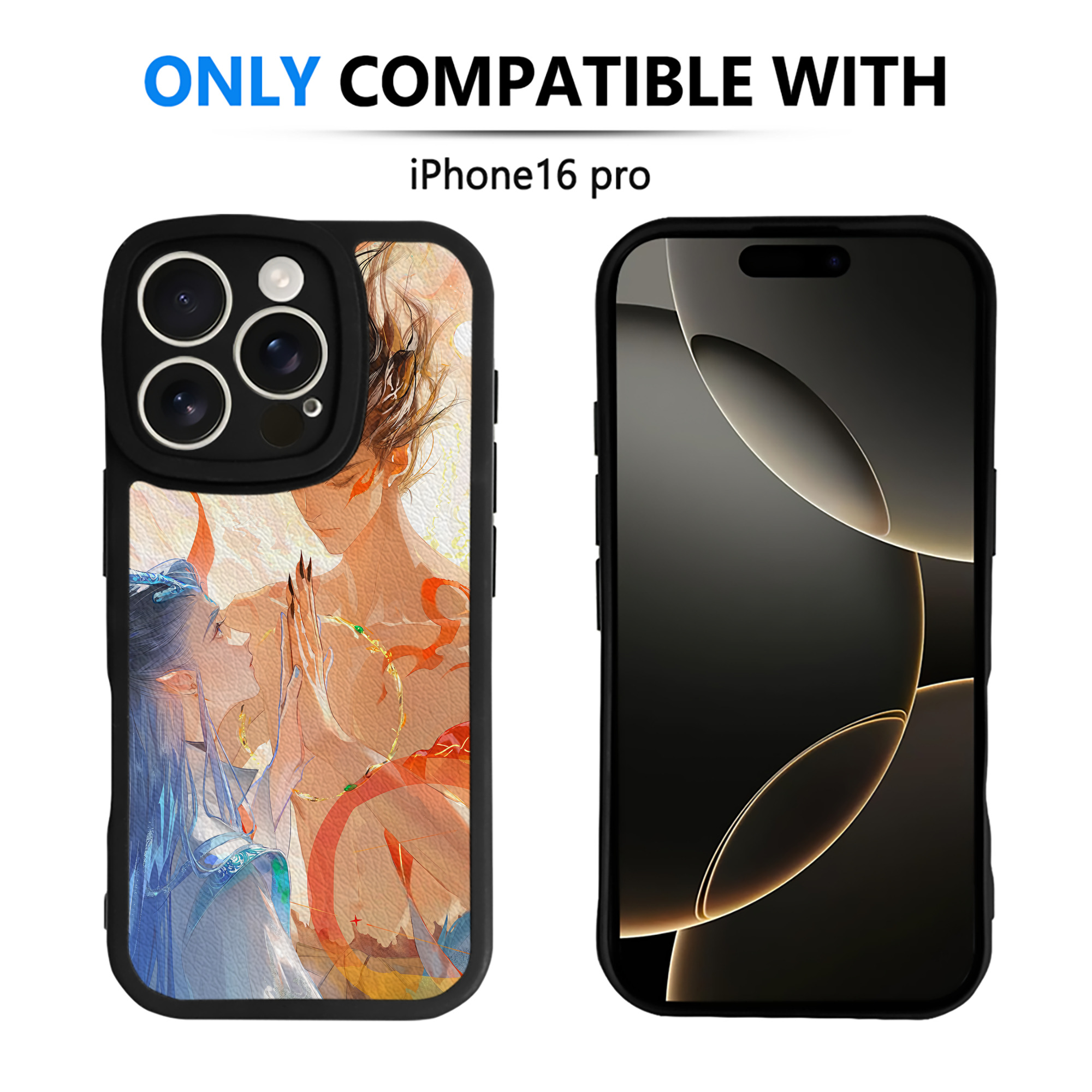 （画像用） Ne Zha 2 ナタ 魔童の大暴れ 【iPhone 16シリーズ対応】シリコンスマホケース（レザー調） 材質：シリコン